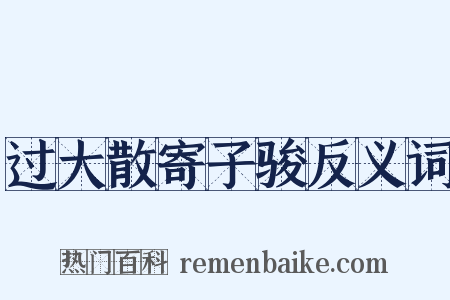 过大散寄子骏反义词是什么意思的图片